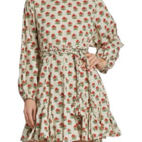 RHODE Dresses & Skirts - RHODE Ella Mini Dress red floral Size Large